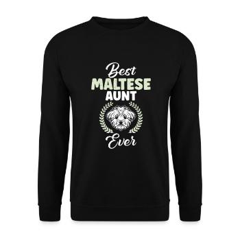 Cadeaux de propriétaire maltais - Sweat-shirt Unisexe - noir - Devant - Alina (178cm) & Michal (187cm)