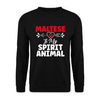 Maltese Owner Gifts - Unisex Sweatshirt - black - Front - Alina (178cm) & Michal (187cm)