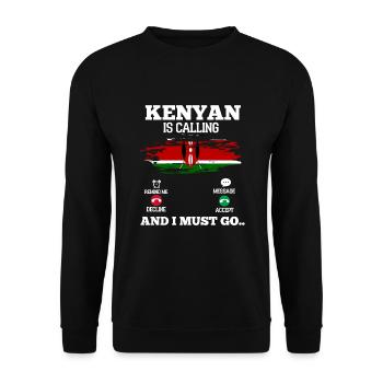 Kenya - Unisex Sweatshirt - black - Front - Alina (178cm) & Michal (187cm)