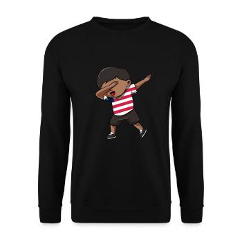 Liberia - Unisex Sweatshirt - black - Front - Alina (178cm) & Michal (187cm)