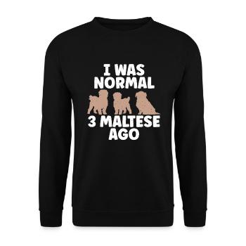Cadeaux de propriétaire maltais - Sweat-shirt Unisexe - noir - Devant - Alina (178cm) & Michal (187cm)