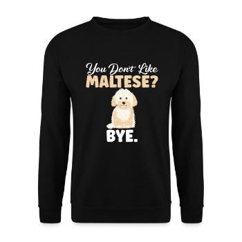 Maltese Owner Gifts - Unisex Pullover - Schwarz - Vorne - Alina (178cm) & Michal (187cm)