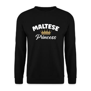 Cadeaux de propriétaire maltais - Sweat-shirt Unisexe - noir - Devant - Alina (178cm) & Michal (187cm)