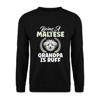 Cadeaux de propriétaire maltais - Sweat-shirt Unisexe - noir - Devant - Alina (178cm) & Michal (187cm)