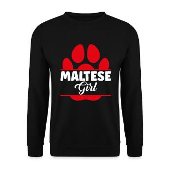 Cadeaux de propriétaire maltais - Sweat-shirt Unisexe - noir - Devant - Alina (178cm) & Michal (187cm)