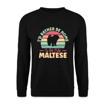 Cadeaux de propriétaire maltais - Sweat-shirt Unisexe - noir - Devant - Alina (178cm) & Michal (187cm)