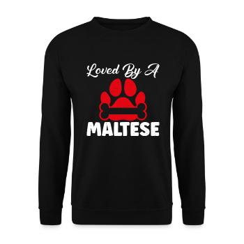 Cadeaux de propriétaire maltais - Sweat-shirt Unisexe - noir - Devant - Alina (178cm) & Michal (187cm)