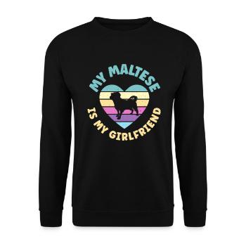 Cadeaux de propriétaire maltais - Sweat-shirt Unisexe - noir - Devant - Alina (178cm) & Michal (187cm)
