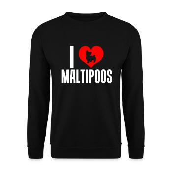 Cadeaux Maltipoo - Sweat-shirt Unisexe - noir - Devant - Alina (178cm) & Michal (187cm)