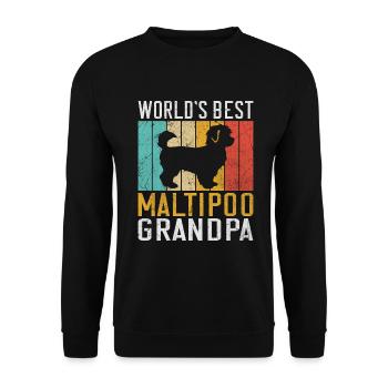 Maltipoo Gifts - Unisex Sweatshirt - black - Front - Alina (178cm) & Michal (187cm)