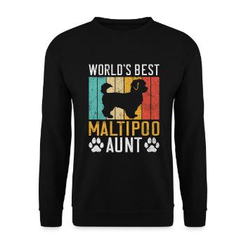 Maltipoo Gifts - Unisex Sweatshirt - black - Front - Alina (178cm) & Michal (187cm)