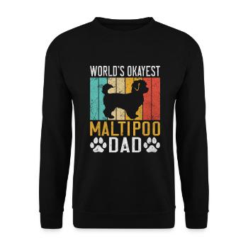 Maltipoo Gifts - Unisex Sweatshirt - black - Front - Alina (178cm) & Michal (187cm)