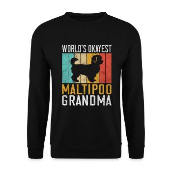 Cadeaux Maltipoo - Sweat-shirt Unisexe - noir - Devant - Alina (178cm) & Michal (187cm)
