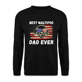 Cadeaux Maltipoo - Sweat-shirt Unisexe - noir - Devant - Alina (178cm) & Michal (187cm)