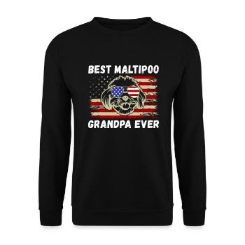 Cadeaux Maltipoo - Sweat-shirt Unisexe - noir - Devant - Alina (178cm) & Michal (187cm)