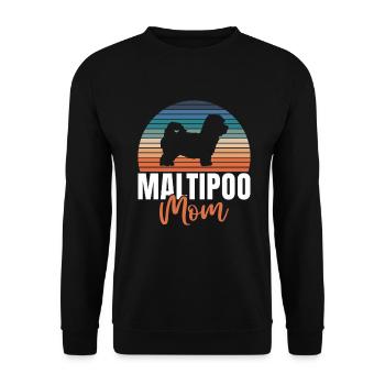 Cadeaux Maltipoo - Sweat-shirt Unisexe - noir - Devant - Alina (178cm) & Michal (187cm)