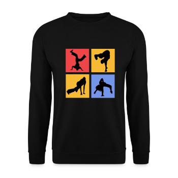 Breakdancing - Unisex Pullover - Schwarz - Vorne - Alina (178cm) & Michal (187cm)