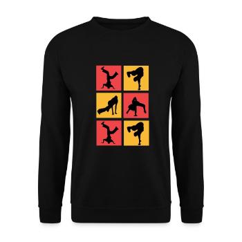 Breakdancing - Unisex Pullover - Schwarz - Vorne - Alina (178cm) & Michal (187cm)