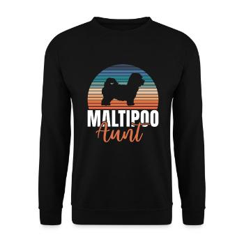 Cadeaux Maltipoo - Sweat-shirt Unisexe - noir - Devant - Alina (178cm) & Michal (187cm)