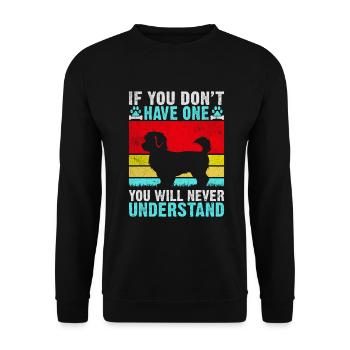 Cadeaux Maltipoo - Sweat-shirt Unisexe - noir - Devant - Alina (178cm) & Michal (187cm)
