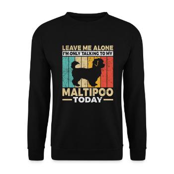 Cadeaux Maltipoo - Sweat-shirt Unisexe - noir - Devant - Alina (178cm) & Michal (187cm)
