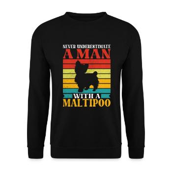 Cadeaux Maltipoo - Sweat-shirt Unisexe - noir - Devant - Alina (178cm) & Michal (187cm)