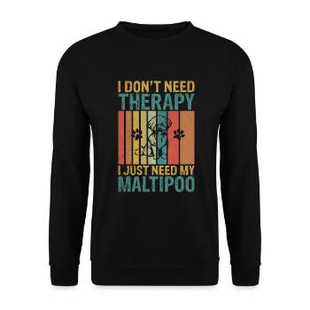 Cadeaux Maltipoo - Sweat-shirt Unisexe - noir - Devant - Alina (178cm) & Michal (187cm)