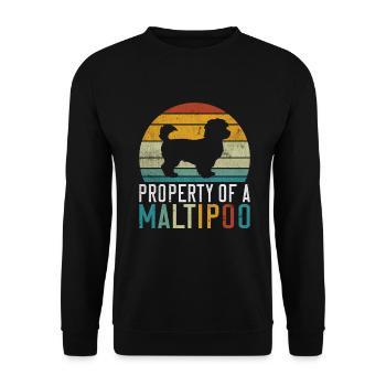 Cadeaux Maltipoo - Sweat-shirt Unisexe - noir - Devant - Alina (178cm) & Michal (187cm)