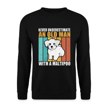 Cadeaux Maltipoo - Sweat-shirt Unisexe - noir - Devant - Alina (178cm) & Michal (187cm)