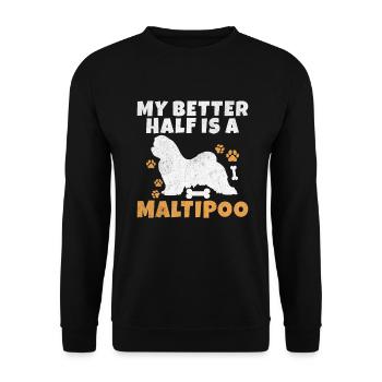 Cadeaux Maltipoo - Sweat-shirt Unisexe - noir - Devant - Alina (178cm) & Michal (187cm)