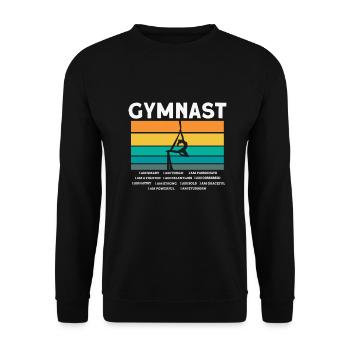 Acrobatic Gymnastic Sport Geschenk - Unisex Pullover - Schwarz - Vorne - Alina (178cm) & Michal (187cm)