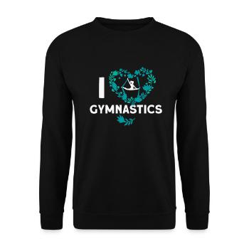 Acrobatic Gymnastic Sport Geschenk - Unisex Pullover - Schwarz - Vorne - Alina (178cm) & Michal (187cm)