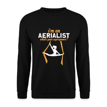 Acrobatic Gymnastic Sport Geschenk - Unisex Pullover - Schwarz - Vorne - Alina (178cm) & Michal (187cm)