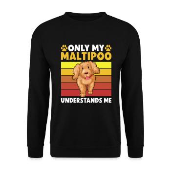Cadeaux Maltipoo - Sweat-shirt Unisexe - noir - Devant - Alina (178cm) & Michal (187cm)