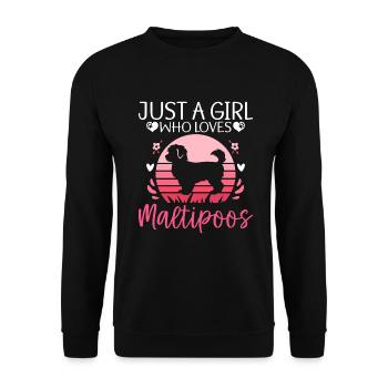 Cadeaux Maltipoo - Sweat-shirt Unisexe - noir - Devant - Alina (178cm) & Michal (187cm)
