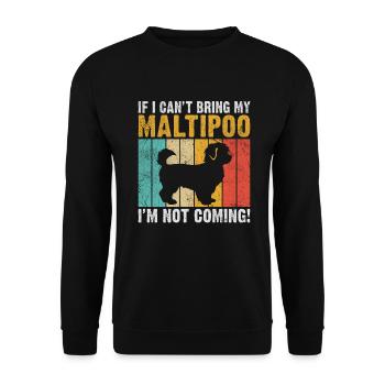Cadeaux Maltipoo - Sweat-shirt Unisexe - noir - Devant - Alina (178cm) & Michal (187cm)