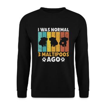 Cadeaux Maltipoo - Sweat-shirt Unisexe - noir - Devant - Alina (178cm) & Michal (187cm)