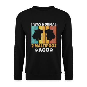 Cadeaux Maltipoo - Sweat-shirt Unisexe - noir - Devant - Alina (178cm) & Michal (187cm)