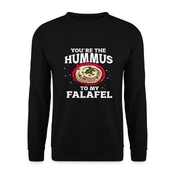 Hummus - Unisex Sweatshirt - black - Front - Alina (178cm) & Michal (187cm)