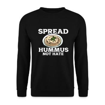 Hummus - Unisex Sweatshirt - black - Front - Alina (178cm) & Michal (187cm)