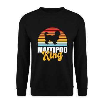 Cadeaux Maltipoo - Sweat-shirt Unisexe - noir - Devant - Alina (178cm) & Michal (187cm)