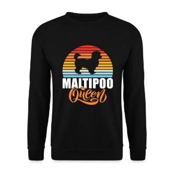 Cadeaux Maltipoo - Sweat-shirt Unisexe - noir - Devant - Alina (178cm) & Michal (187cm)