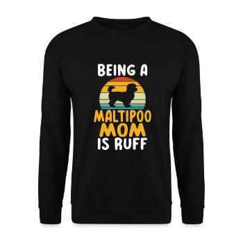 Cadeaux Maltipoo - Sweat-shirt Unisexe - noir - Devant - Alina (178cm) & Michal (187cm)