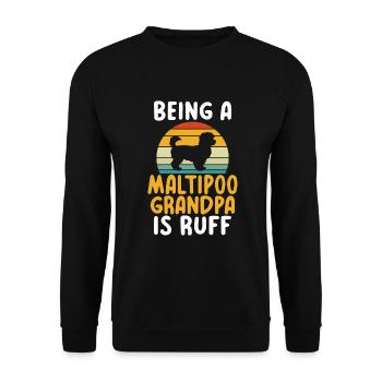 Cadeaux Maltipoo - Sweat-shirt Unisexe - noir - Devant - Alina (178cm) & Michal (187cm)