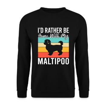 Cadeaux Maltipoo - Sweat-shirt Unisexe - noir - Devant - Alina (178cm) & Michal (187cm)