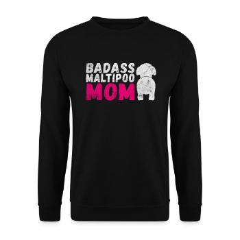 Cadeaux Maltipoo - Sweat-shirt Unisexe - noir - Devant - Alina (178cm) & Michal (187cm)