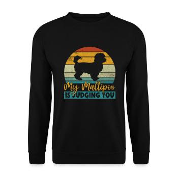 Cadeaux Maltipoo - Sweat-shirt Unisexe - noir - Devant - Alina (178cm) & Michal (187cm)