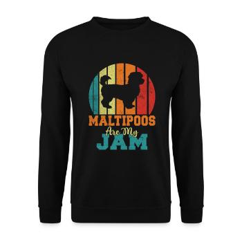 Cadeaux Maltipoo - Sweat-shirt Unisexe - noir - Devant - Alina (178cm) & Michal (187cm)