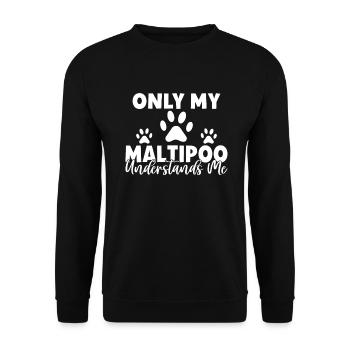 Cadeaux Maltipoo - Sweat-shirt Unisexe - noir - Devant - Alina (178cm) & Michal (187cm)