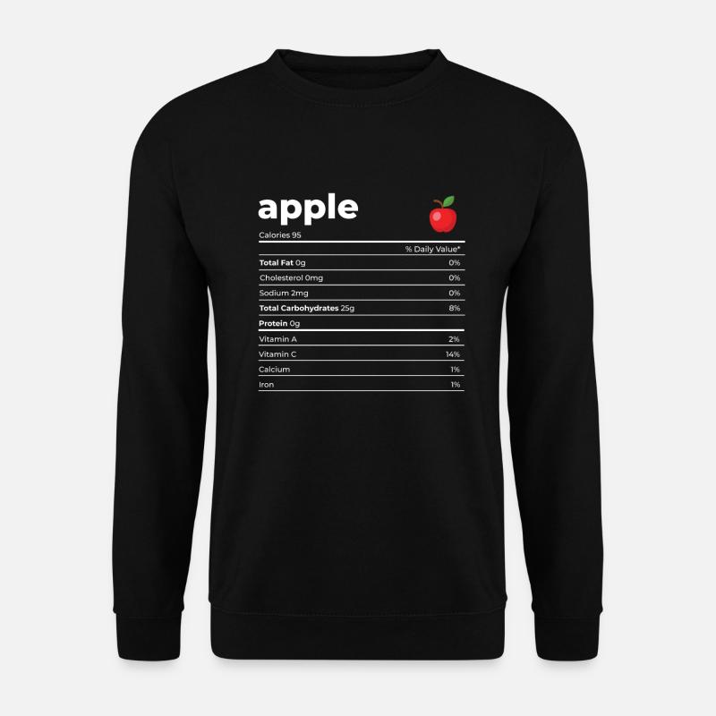 Nutrion infos Apple - Sweat-shirt Unisexe - noir